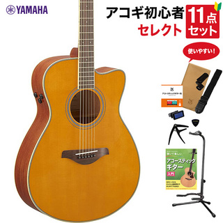 YAMAHA FSC-TA VT (ビンテージティント) アコースティックギター 教本付きセレクト12点セット