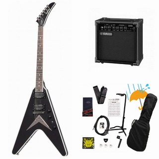 Epiphone Dave Mustaine Flying V Custom Black Metallic デイヴ ムステイン YAMAHA GA15IIアンプ付属初心者セットR