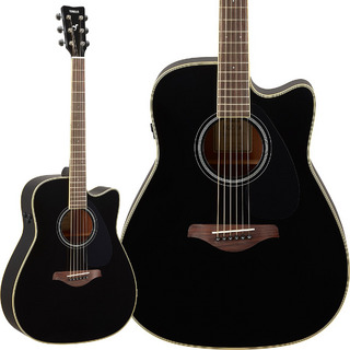 YAMAHA FGC-TA BL (ブラック) トランスアコースティックギター カッタウェイ ドレッドノート