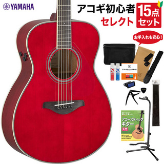 YAMAHA FS-TA RR アコースティックギター 教本・お手入れ用品付きセレクト15点セット 初心者セット