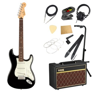 Fenderフェンダー Player Stratocaster PF Black エレキギター VOXアンプ付き 入門11点 初心者セット