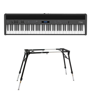 Roland ローランド FP-60X-BK Digital Piano ブラック デジタルピアノ キーボードスタンド 2点セット [鍵盤 Dset]