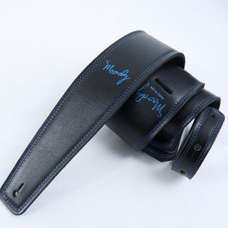 moody Leather-Leather 2.5 STD [Black-Black w/Blue Stitch]