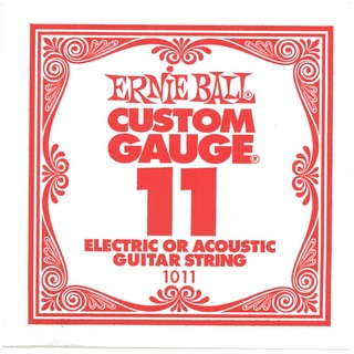 ERNIE BALLアーニーボール 1011 PLAIN STEEL 011 ギター用バラ弦