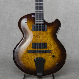 Victor Baker Guitars Model 14 Chambered Semi Hollow Tabacco Burst with High Gloss Topcort