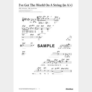 楽譜I’ve Got The World On A String（in A♭）