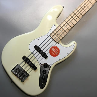 Squier by Fender Affinity Series Jazz Bass V Maple Fingerboard White Pickguard Olympic White 5弦ベース ジャズベース