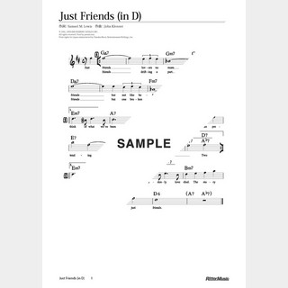 楽譜 Just Friends（in D）