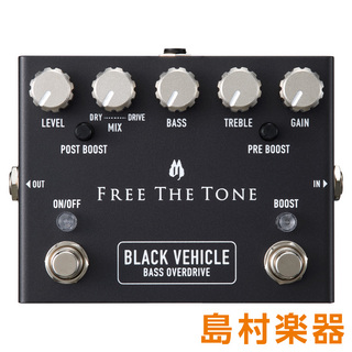 Free The ToneBV-1V BK コンパクトエフェクター/ベース用オーバードライブ