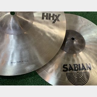 SABIAN HHXシリーズステージハッツ14インチペア（1009+1387g)　旧ロゴ　中古