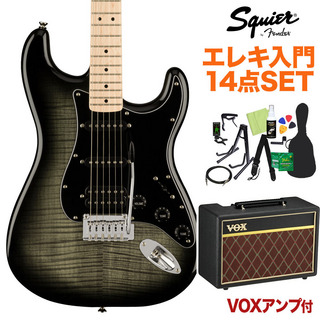 Squier by Fender AFF ST FMT HSS MN BBST エレキギター初心者14点セット【VOXアンプ付き】