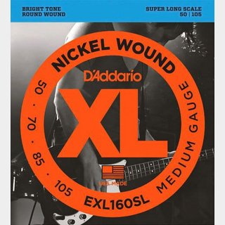 D'Addario EXL160SL Medium 50-105 Super Long Scale ベース弦【心斎橋店】