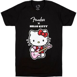 Fender Clothing & Collectibles Fender x Hello Kitty Black Front Logo Tee M-Size フェンダー Tシャツ【WEBSHOP