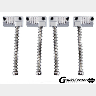 ALLPARTS Set of 4 Grooved Saddles for Omega and Badass Bass Bridge Chrome/6085