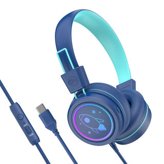 MEE Audio MEE audio ミーオーディオ HP-KJ55U-BL KidJamz KJ55U ブルー 子供用 有線ヘッドホン キッズヘッドフォン