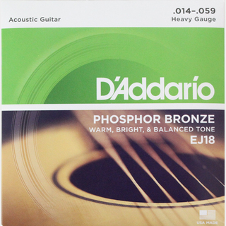 D'Addarioダダリオ EJ18/Phosphor Bronze/Heavy アコースティックギター弦