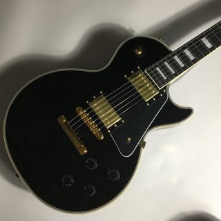 BUSKER'S BLC-500 BLK レスポールカスタム ステンレスフレット エレキギター ブラック ゴールドパーツ 黒BLC500