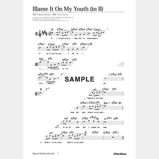 楽譜Blame It On My Youth（in B）
