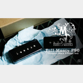 Monty's Guitars Full Monty P90 Soapbar Black Pickups Set