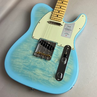 Fender 2024 Collection Made in Japan Hybrid II Telecaster Maple Fingerboard Flame Celeste Blue
