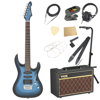 Aria Pro II アリアプロ MAC-STD Metallic Blue Shade エレキギター VOXアンプ付き 入門11点 初心者セット