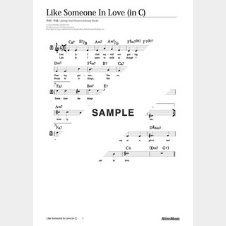 楽譜 Like Someone In Love（in C／原曲キー）