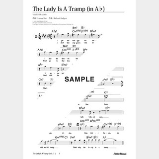 楽譜 The Lady Is A Tramp（in A♭）