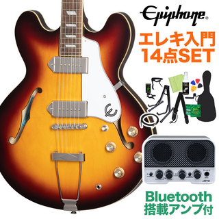 EpiphoneCasino VS エレキギター初心者14点セット 【Bluetooth搭載アンプ付き】