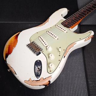 Fender Custom Shop 1960 Stratocaster Heavy Relic Aged Olympic White over 3-Color Sunburst【御茶ノ水本店 FINEST GUITARS