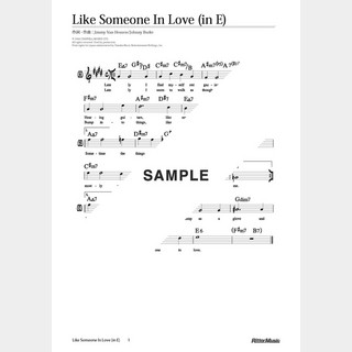 楽譜Like Someone In Love（in E）