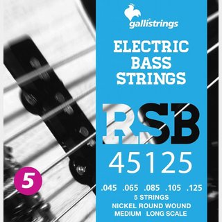 Galli Strings RSB45125 5弦 Medium Nickel Round Wound エレキベース弦 .045-.125【横浜店】