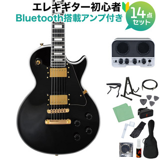 Photogenic LP-300C BK エレキギター初心者14点セット 【Bluetooth搭載ミニアンプ付き】