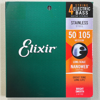 Elixir #14702 Stainless Steel NANO WEB Medium 50-105【同梱可能】【ロングスケール】