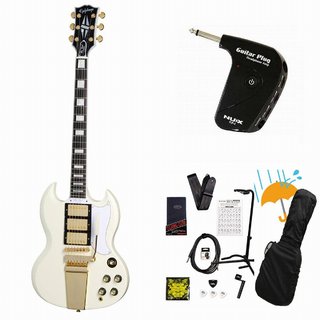 Epiphone Inspired by Gibson Custom 1963 Les Paul SG Custom with Maestro Vibrola Classic White GP-1アンプ付属