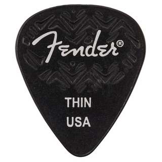 Fender Wavelength Celluloid Picks 351 Shape Black Thin - 6 Pack フェンダー [6枚入り]【横浜店】