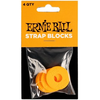 ERNIE BALL#5621 STRAP BLOCKS 4PK - ORANGE (4枚入り)