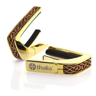 Thalia Capos24KGOLD HAWAIIAN KOA CELTIC KNOT ENGRAVED【Deluxe】