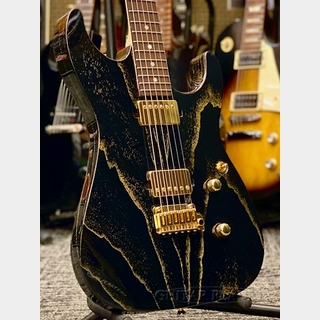 Addictone Custom Guitars Arena ''Banshee'' -Black with Gold Dog Hair- 2023年製 【当店カスタムオーダー品】【美品中古!】