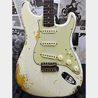 Fender Custom Shop~Custom Collection~ 1960 Stratocaster Heavy Relic -Aged Olympic White over 3 Color Sunburst-