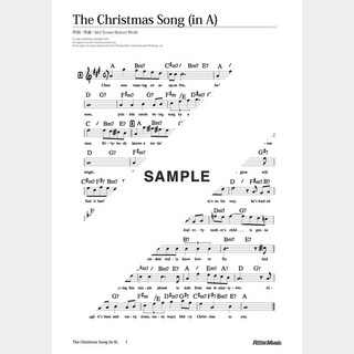 楽譜The Christmas Song（in A）