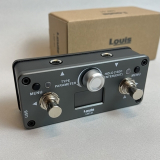 Louis LMF-01 手のひらサイズ マルチエフェクター 幅11cm コンパクト USB充電 ヘッドホン出力