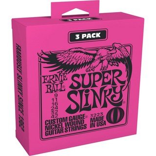 ERNIE BALL【大決算セール】 Super Slinky Nickel Wound Electric Guitar Strings 3 Pack #3223