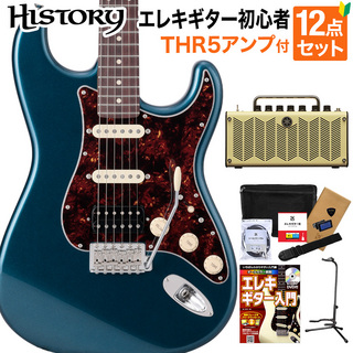 HISTORYHST/SSH-Standard DLB エレキギター初心者12点セット 【THR5アンプ付き】 日本製 ストラトキャスタータイプ