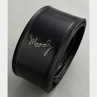 moody MOODY STRAPS Leather&Leather2.5" Standard -Black/Black- "Black Stitch&Silver Logo"【NEW】