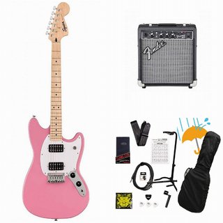 Squier by Fender Sonic Mustang HH Maple FB WH PG Flash Pink Fender 10Wアンプ付属エレキギター初心者セットR【WEBSHOP】