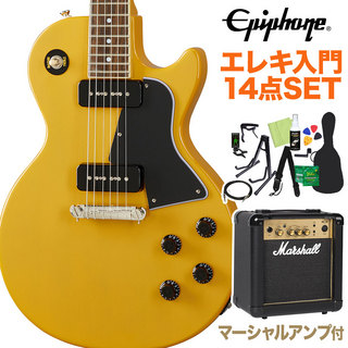 EpiphoneLes Paul Special TV Yellow エレキギター 初心者14点セット マーシャルアンプ付き レスポールスペシャル