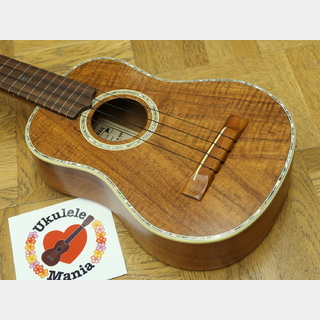 Maui Music Pre-Fire Vintage Deluxe Curly Koa Concert Ukulele #3860