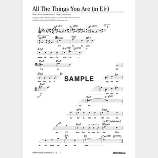 楽譜 All The Things You Are（in E♭）