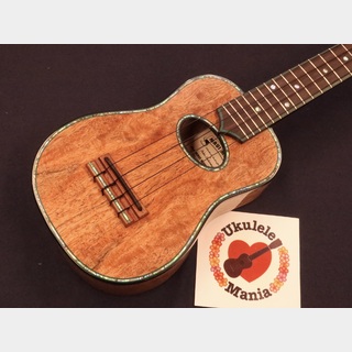 Maui MusicDeluxe Curly Mango Wood Soprano with Rosewood Binding and Paua Shell Inlay #5321