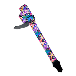 Get'm Get'm Good Vibes 2" Guitar Strap, Groovy Flowers